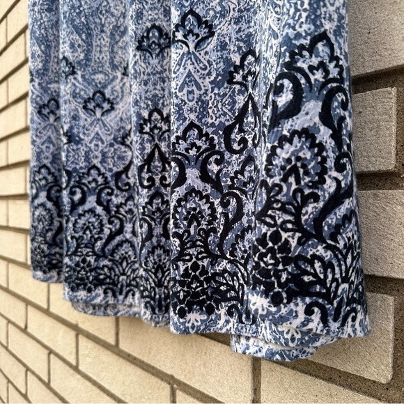 J. Jill Boye White Boho Smocked Midi Skirt Tassel Drawstring Tie - Picture 6 of 12